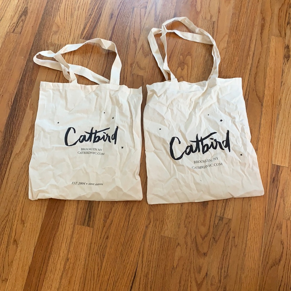 Catbird canvas bags